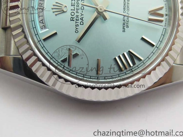 MiroTime 0421 WaterResistant Day Date 40 SS Bp Maker 1:1 Best Edition Tiffany Blue Roman Dial on SS Bracelet A 2549